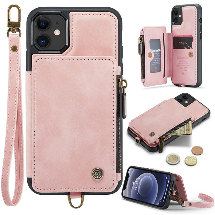 Caseme Iphone Wallet Rfid Blocking Case With Wrist Strap Pink