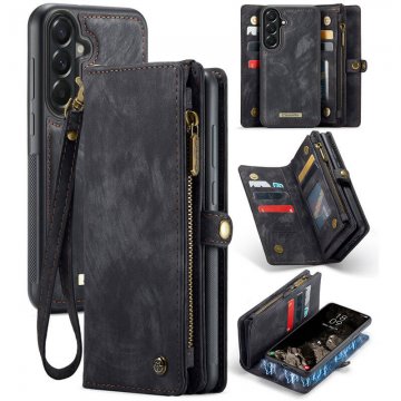 CaseMe Samsung Galaxy A37 2-in-1 Magnetic Wallet Case with Wrist Strap Black