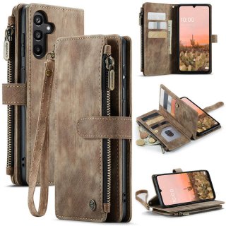 CaseMe Samsung Galaxy A16 5G Wallet kickstand Case with Wrist Strap Coffee