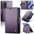 CaseMe Samsung Galaxy Z Fold8 RFID Wallet Case with Magnetic Buckle & Wireless Charging Purple
