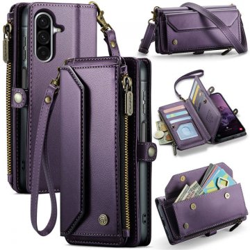 CaseMe Samsung Galaxy A17 Wallet RFID Blocking Crossbody Phone Case Purple