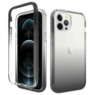 iPhone 12 Pro Max Shockproof Clear Gradient Cover Black