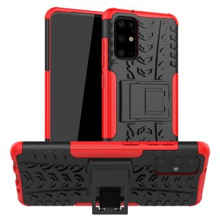 Samsung Galaxy S20 Plus Hybrid Rugged PC + TPU Kickstand Case Red