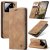 CaseMe Xiaomi 15 Wallet Magnetic Suede Leather Case Brown