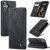 CaseMe iPhone 16 Wallet Magnetic Suede Leather Case Black