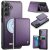 CaseMe Samsung Galaxy S26 Plus Detachable Magnetic Wallet Case with RFID Blocking & Wireless Charging - Purple