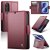 CaseMe Samsung Galaxy Z Fold8 RFID Wallet Case with Magnetic Buckle & Wireless Charging Red