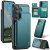 CaseMe Samsung Galaxy S26 Plus RFID Blocking Card Holder Case with Kickstand Green