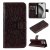 For iPhone 16 Pro Max Embossed Sunflower Pattern Wallet Magnetic Case Brown