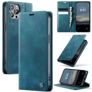 CaseMe iPhone 12 Pro Max Magnetic Wallet Case with RFID Blocking Blue