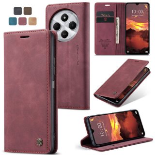 CaseMe Xiaomi 14C Wallet Magnetic Suede Leather Case Red