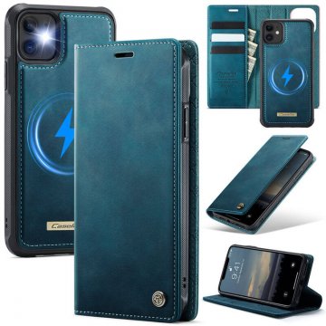 CaseMe iPhone 11 2-in-1 Magnetic Wallet Case – Wireless Charging & RFID Blocking Blue