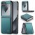 CaseMe Samsung Galaxy Z Flip7 FE Litchi Skin PU Leather Case Green
