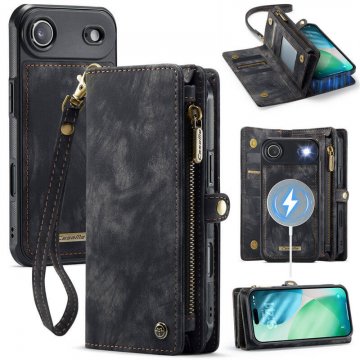 CaseMe iPhone Air 2-in-1 Magnetic Wallet Case with MagSafe & RFID Blocking Black