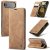 CaseMe iPhone Air Wallet Magnetic Suede Leather Case Brown