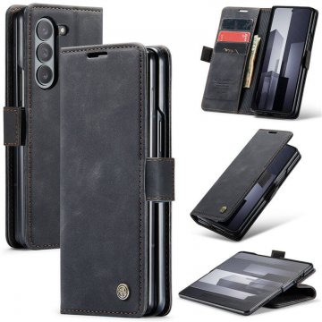 CaseMe Samsung Galaxy Z Fold6 Wallet Suede Leather Case Black