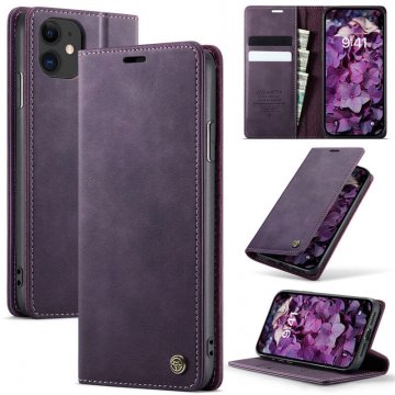 CaseMe iPhone 11 Magnetic Wallet Case with RFID Blocking Purple