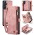 CaseMe Samsung Galaxy S24 FE Wallet Case with Wrist Strap Pink