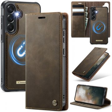 CaseMe Samsung Galaxy A57 2-in-1 Magnetic Wallet Case with RFID Blocking Coffee