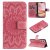 For iPhone 16 Plus Embossed Sunflower Pattern Wallet Magnetic Case Pink