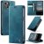 CaseMe iPhone 14 Plus Magnetic Wallet Case with RFID Blocking Blue