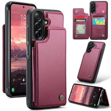 CaseMe Samsung Galaxy A17 RFID Blocking Card Holder Kickstand Case Red