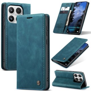 CaseMe Xiaomi 17 Wallet Magnetic Suede Leather Case Blue