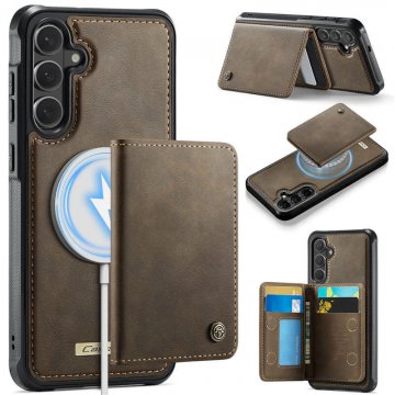 CaseMe Samsung Galaxy S26 Detachable Magnetic Wallet Case with RFID Blocking & Wireless Charging – Coffee