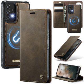 CaseMe Samsung Galaxy A53 5G 2-in-1 Magnetic Wallet Case with RFID Blocking Coffee