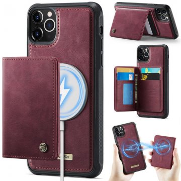 CaseMe iPhone 11 Pro 2-in-1 Detachable Magnetic Wallet Case with RFID Blocking, Card Holder & Wireless Charging Compatible - Red