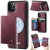 CaseMe iPhone 11 Pro Max 2-in-1 Detachable Magnetic Wallet Case with RFID Blocking, Card Holder & Wireless Charging Compatible - Red