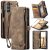 CaseMe Samsung Galaxy Z Fold6 Wallet Case with Wrist Strap Coffee