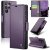 CaseMe Samsung Galaxy S25 Ultra Wallet RFID Blocking Magnetic Buckle Case Purple