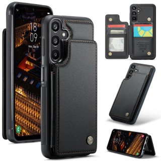 CaseMe Samsung Galaxy A16 5G RFID Blocking Card Holder Kickstand Case Black