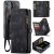 CaseMe iPhone 16 Plus Wallet Case with Wrist Strap Black