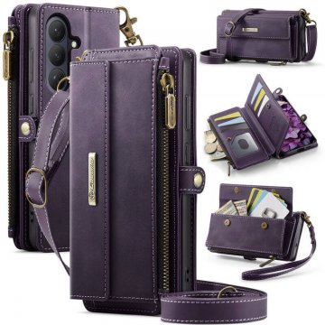 CaseMe Samsung Galaxy S26 Plus Crossbody Wallet Case with RFID Blocking & Wireless Charging Purple
