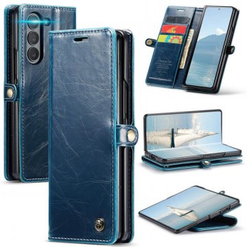 CaseMe Samsung Galaxy Z Fold6 Luxury Wallet Magnetic Case Blue