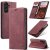 CaseMe Samsung Galaxy A37 Wallet Magnetic Suede Leather Case Red