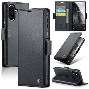 CaseMe Samsung Galaxy A17 Wallet RFID Blocking Magnetic Buckle Case Black