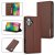 LC.IMEEKE iPhone 16 Silm Wallet Kickstand Magnetic Case Brown