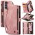 CaseMe Samsung Galaxy Z Fold6 Wallet Case with Wrist Strap Pink