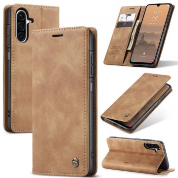 CaseMe Samsung Galaxy A17 Wallet Magnetic Suede Leather Case Brown