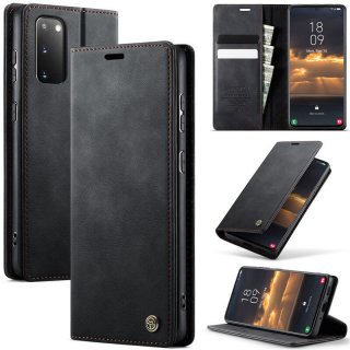 CaseMe Samsung Galaxy S20 Magnetic Wallet Case with RFID Blocking Black