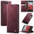 CaseMe iPhone 7 Plus/8 Plus Magnetic Wallet Case with RFID Blocking Red