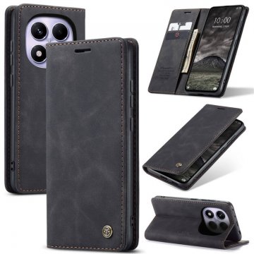 CaseMe Xiaomi Redmi Note 14 Pro 4G Wallet Magnetic Suede Leather Case Black