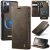 CaseMe Samsung Galaxy S21 FE 2-in-1 Magnetic Wallet Case – Wireless Charging & RFID Blocking Coffee