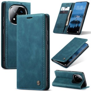 CaseMe Xiaomi Redmi Note 14 Pro 5G/Note 14 Pro Plus 5G Wallet Magnetic Suede Leather Case Blue