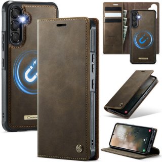 CaseMe Samsung Galaxy A54 5G 2-in-1 Magnetic Wallet Case with RFID Blocking Coffee