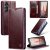 CaseMe Samsung Galaxy S23 FE Luxury Wallet Magnetic Case Red