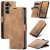 CaseMe Samsung Galaxy Z Fold7 Wallet Magnetic Suede Leather Case Brown